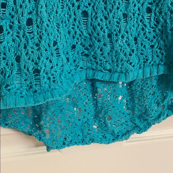 77kids by American Eagle Green Blue Sleeveless Crew Neck Sweater Size XL - Picture 5 of 6